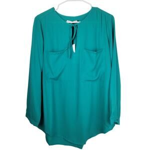 Three Eighty Two Revolve Peasant Kiera Women's  Tunic Long Sleeve Teal Size S